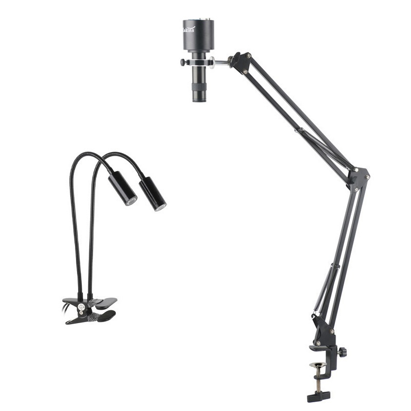 Inspection Microscope Long Working Distance - カンチレブクリップスタンド工業用PCBはんだ付け検査デジタル顕微鏡1080Pビデオカメラ長作動距離130Xレンズ