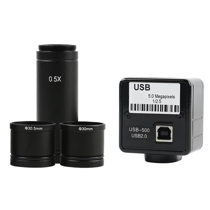 Digital Microscope 5Mp Usb C Mount - 5MP USB 2.0電子デジタルビデオ顕微鏡カメラ 0.5倍接眼レンズ Cマウント 23.2mmアダプター