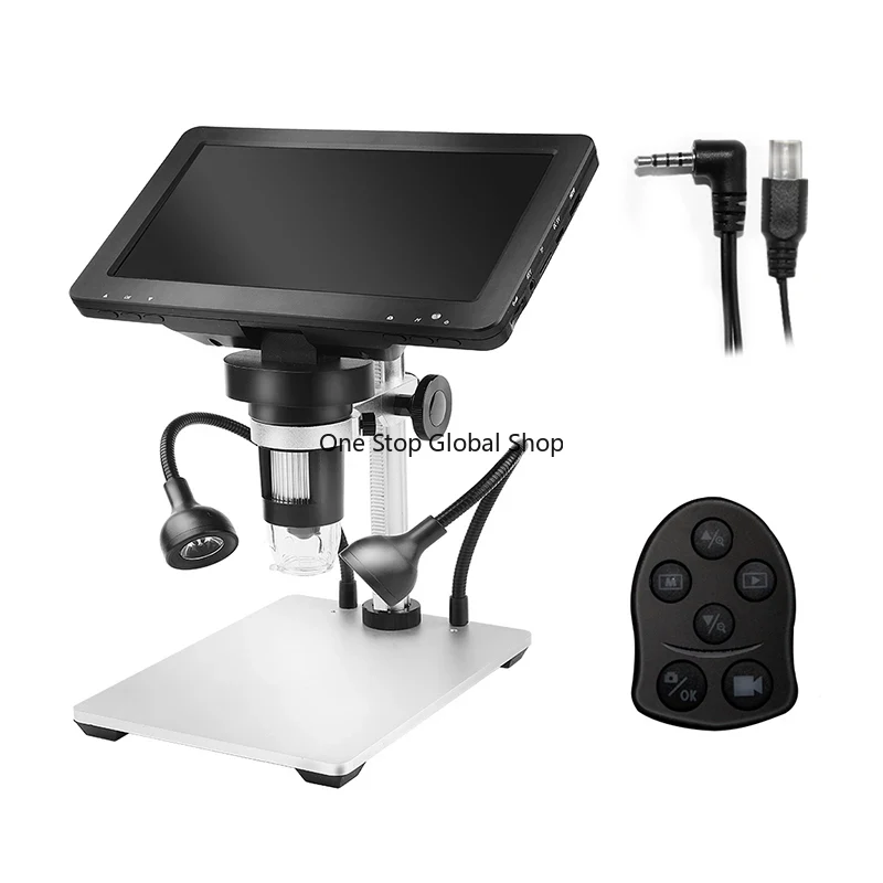 Digital Microscope With Screen 7 Inch - 1200倍顕微鏡、7インチ画面付きコイン顕微鏡、有線リモコン付き1080P LCDデジタル顕微鏡