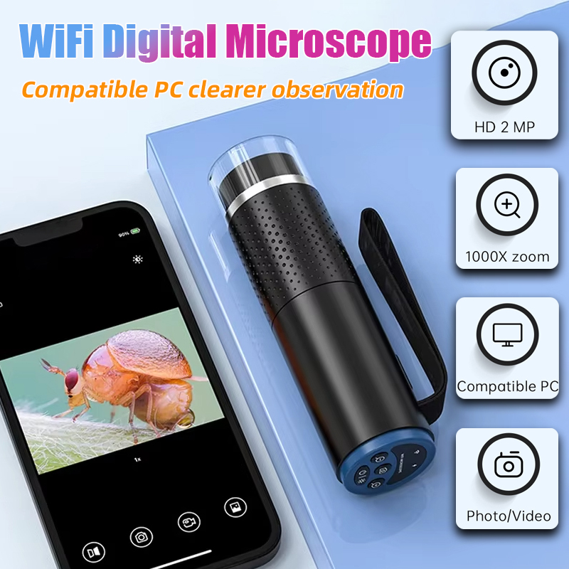 Usb Microscope 1000X Digital - 50X-1000X WiFi デジタル電子顕微鏡 ポータブル 200W ピクセル