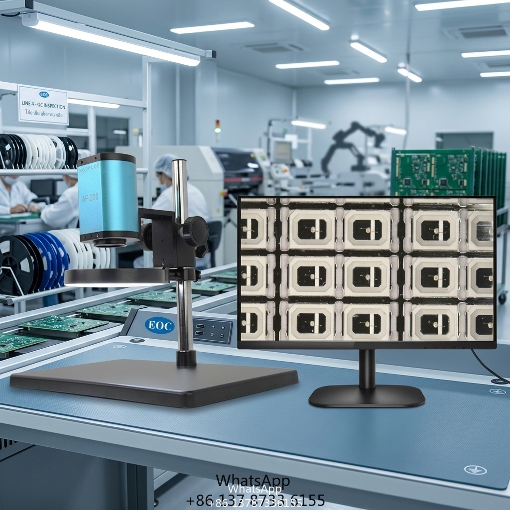 Inspection Microscope Long Working Distance - EOC 4K 2K オートフォーカス工業用デジタル顕微鏡、PCB SMT半導体光学モジュール検査用長作業距離
