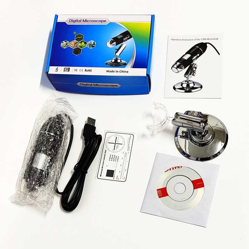 Usb Microscope 1000X Digital - ブラケット付きデジタル電子顕微鏡、産業用拡大鏡、8led、メンテナンスおよび検査、USB、1000x