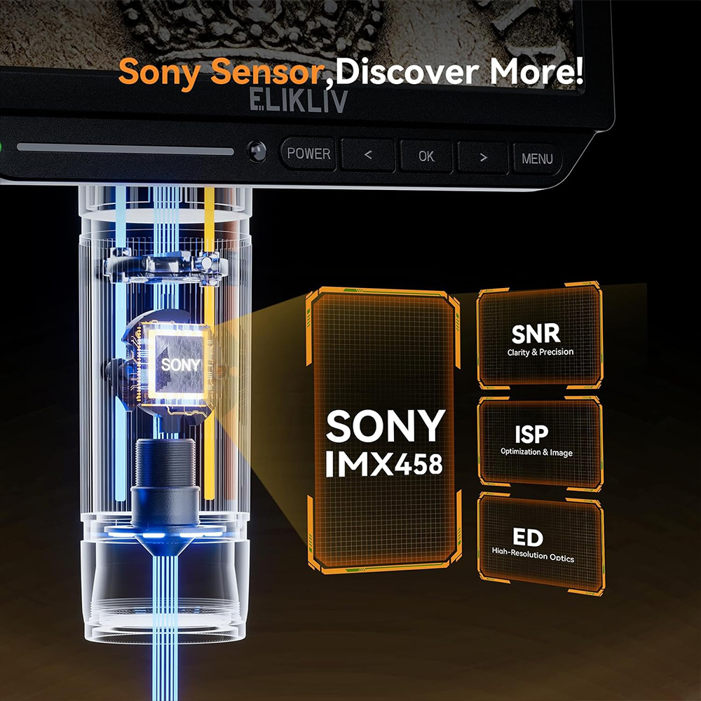 Digital Microscope 4K Hdmi 2000X - Elikliv 8インチデジタル顕微鏡 電子機器用 HDMI 2000倍 はんだ付け顕微鏡