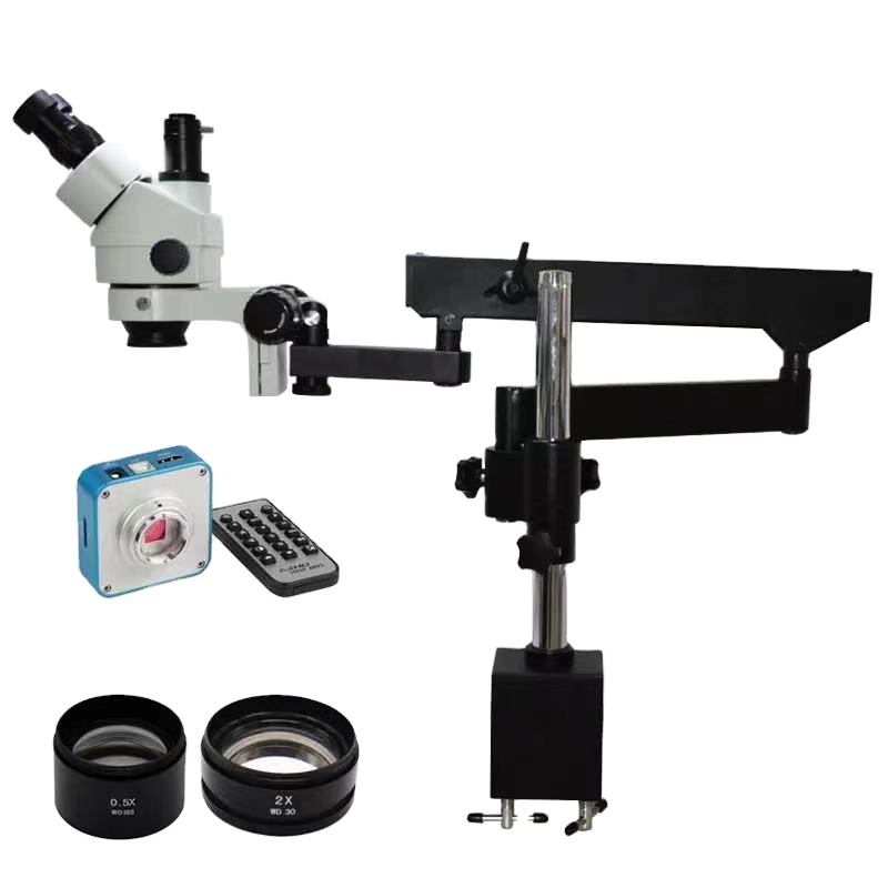 Microscope Boom Stand Articulating - 48MP 3.5X-90X フレキシブル可動関節アームブームスタンド三眼実体顕微鏡
