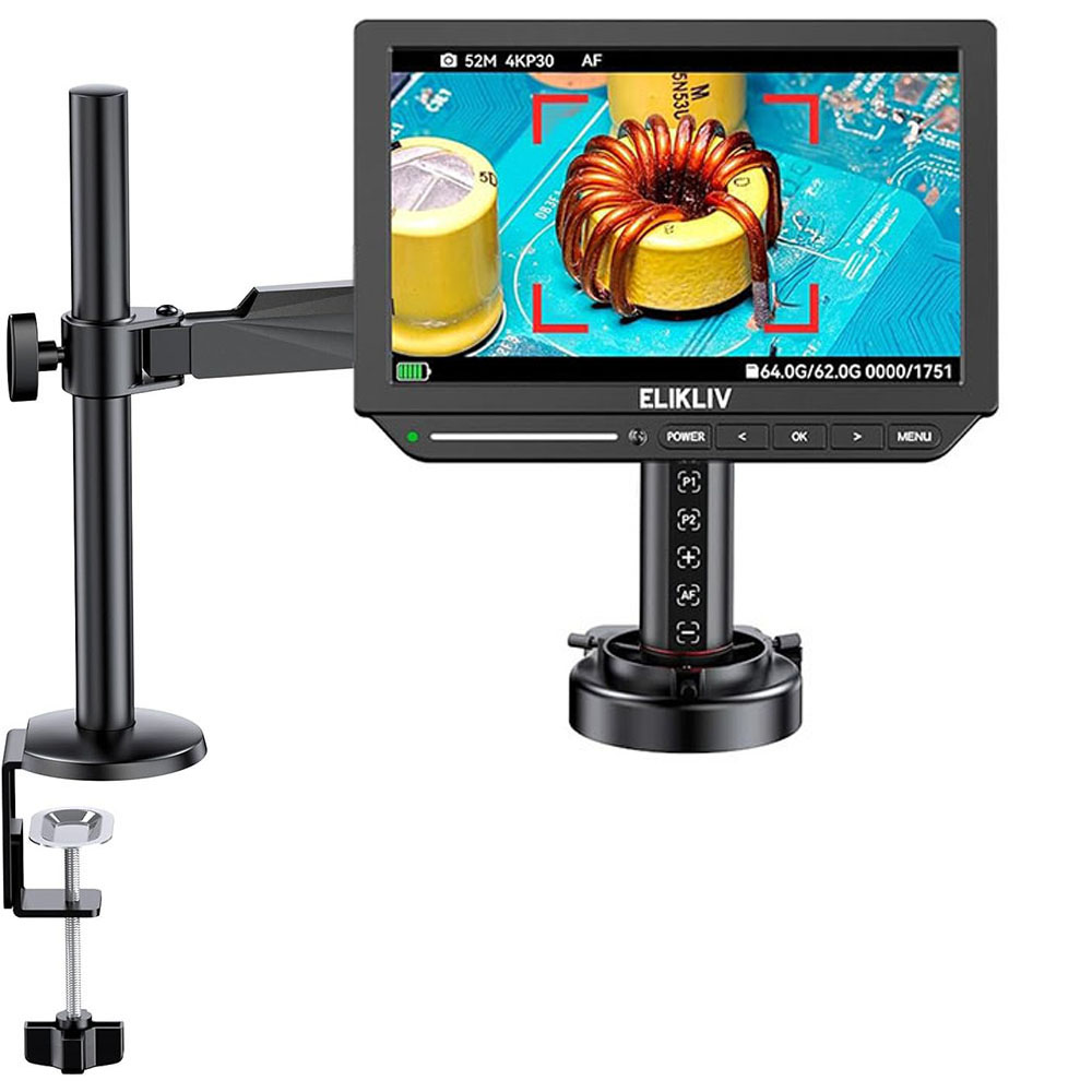 Digital Microscope 4K Hdmi 2000X - Elikliv オートフォーカス 4K HDMI デジタル顕微鏡 10.1インチ
