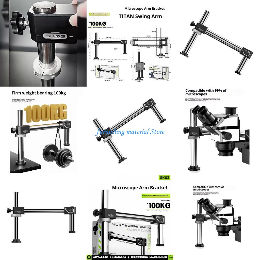 Microscope Boom Stand Articulating - Y5GD ダブルアームブームスタンド全回転関節アーム産業用ワークベンチ