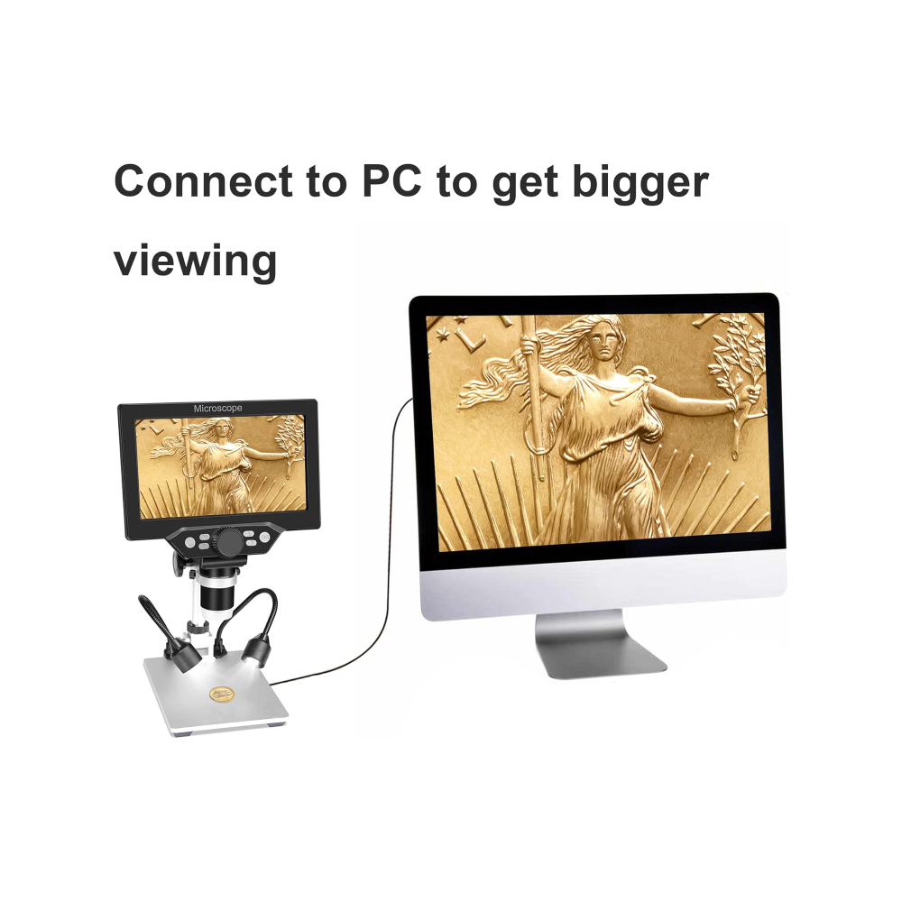 Digital Microscope With Screen 7 Inch - LCDデジタルUSB顕微鏡、7インチHDスクリーン1080P 1200X倍率カメラビデオレコーダーハンドヘルド、PCB回路基板修理