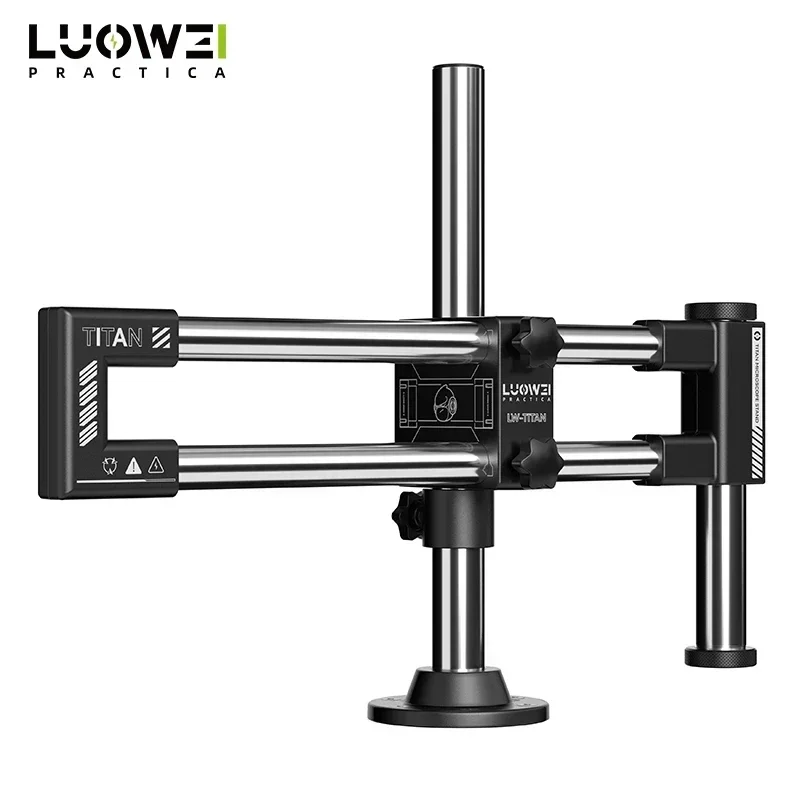 Microscope Boom Stand Articulating - LUOWEI LW-GK02 二軸ダブルブーム顕微鏡スタンド 360度調整可能な二軸関節アームブラケット 中国本土製