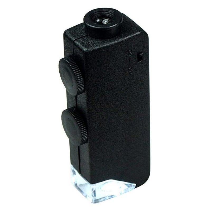 Gem Microscope Jeweler - ABGH-宝石鑑定用ルーペ 60倍～100倍ズーム式 LEDライト付き顕微鏡、宝石、コイン、宝石、切手、時計、岩石の観察用。