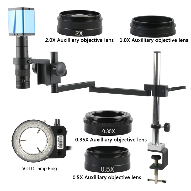 Measuring Microscope Video 1080P - 180Xズーム1080p型-cラボafオートフォーカス測定cマウントhdmiビデオ顕微鏡カメラuディスクレコーダーpcb cpuはんだ