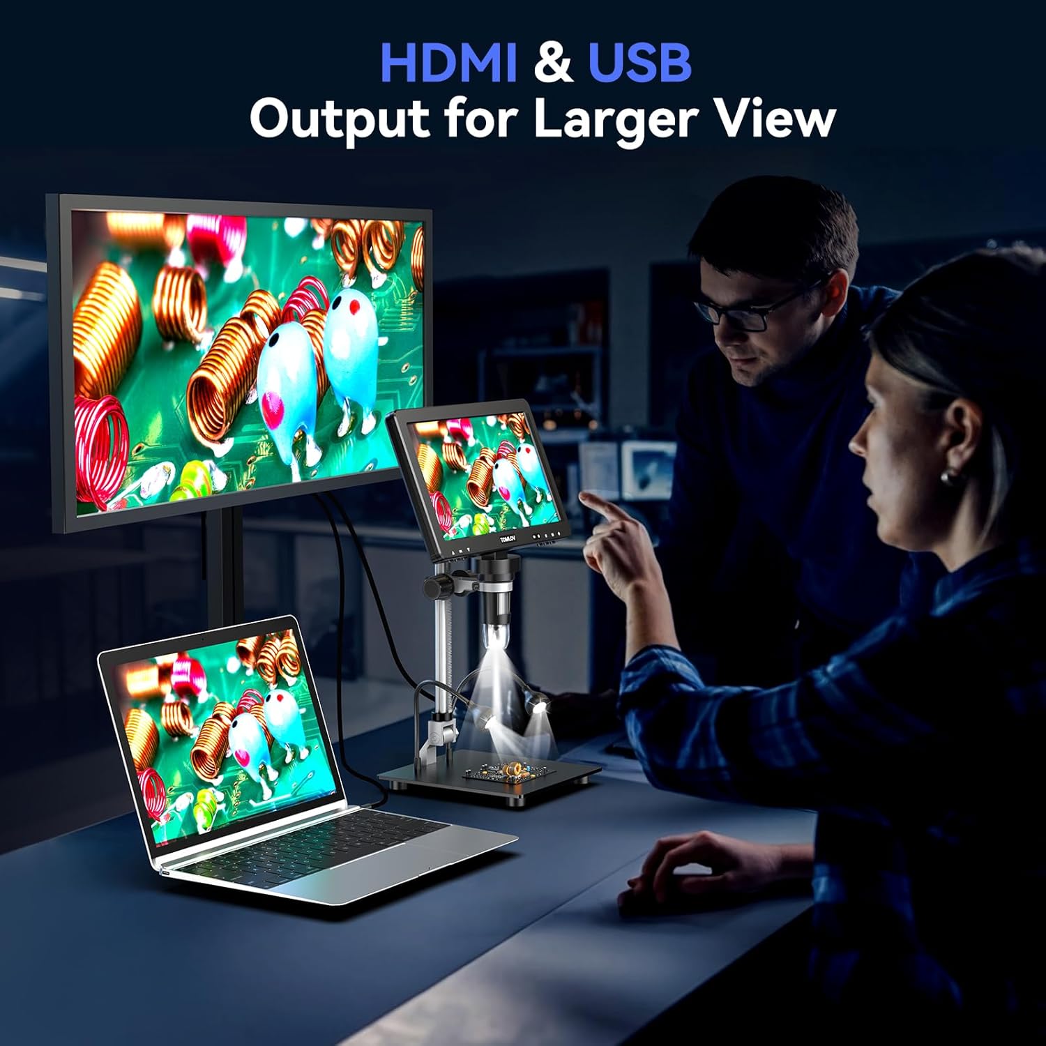 TOMLOV-DM9MAX 10' HDMI デジタル顕微鏡 - Polarizing Microscope Binocular のレビューと価格