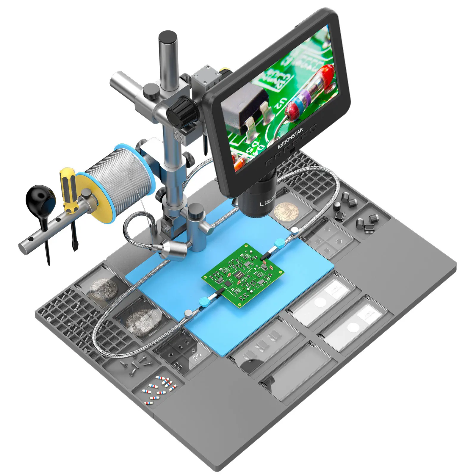 Andonstar AD246SM-Plus 高解像度デジタ - Digital Microscope With Screen 7 Inch のレビューと価格