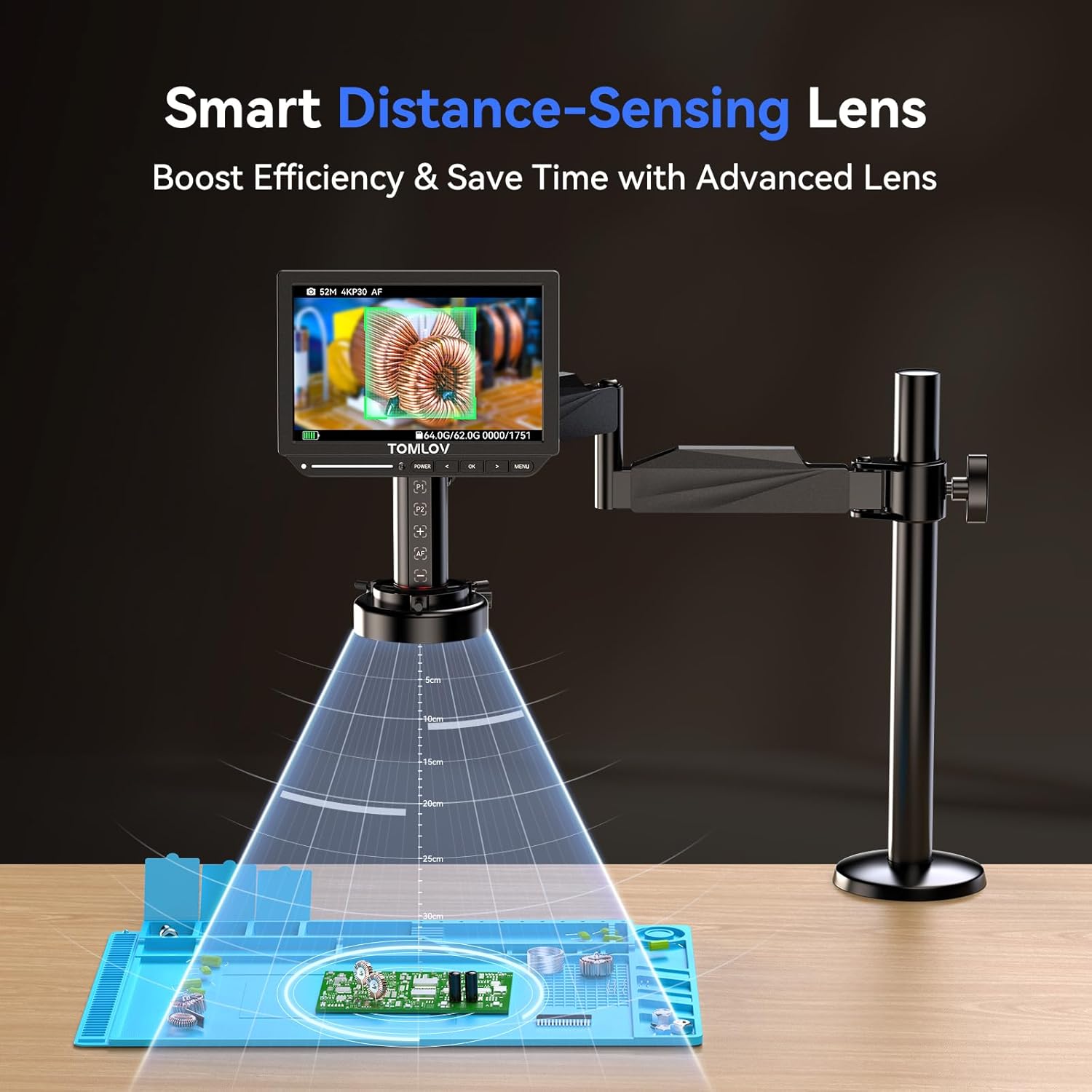 TOMLOV 4K デジタル顕微鏡 オートフォーカス 200 - Digital Microscope 4K Hdmi 2000X のレビューと価格