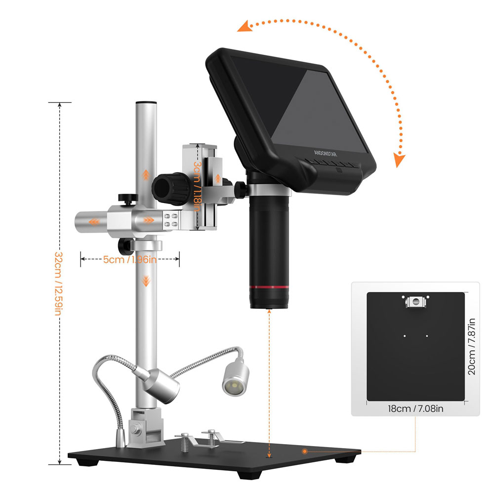 Andonstar AD407 PRO デジタル顕微鏡、7イ - Digital Microscope With Screen 7 Inch のレビューと価格