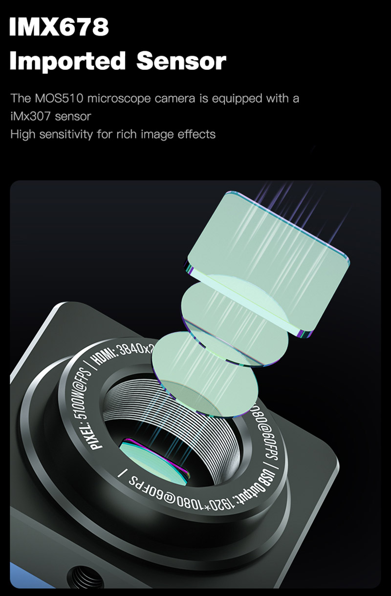 メカニック工業用顕微鏡カメラ PCB はんだ付け修理超高解像 - Microscope Camera Sony Imx のレビューと価格