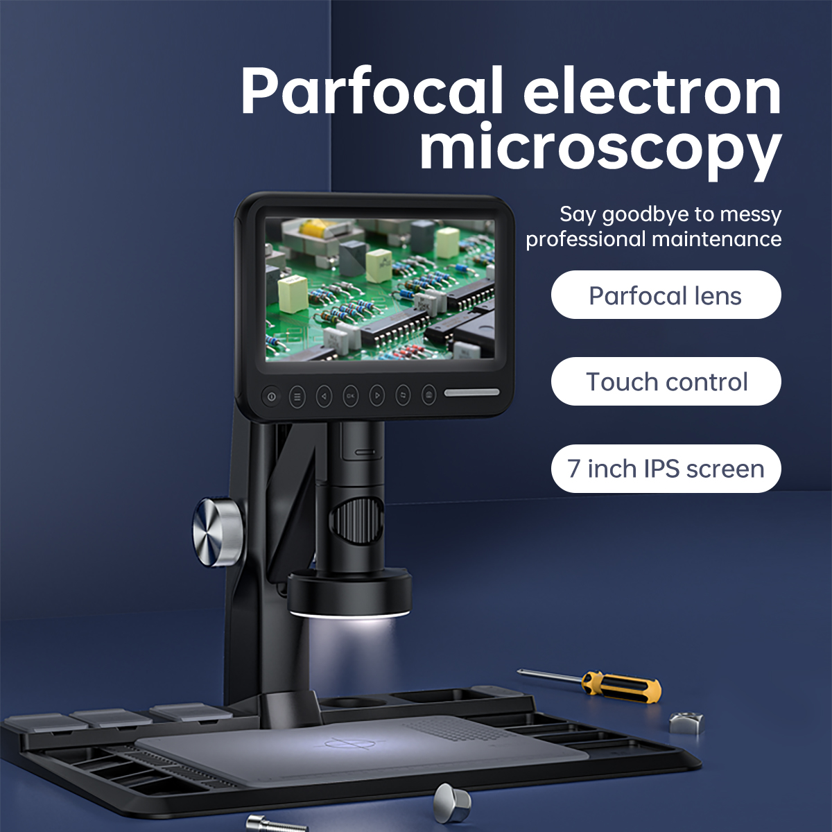 7インチタッチスクリーン、178度の視野角、12MP、50～ - Digital Microscope With Screen 7 Inch のレビューと価格