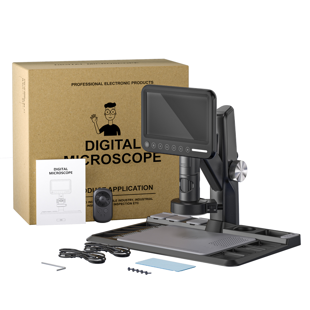 7インチタッチスクリーン、178度の視野角、12MP、50～ - Digital Microscope With Screen 7 Inch のレビューと価格