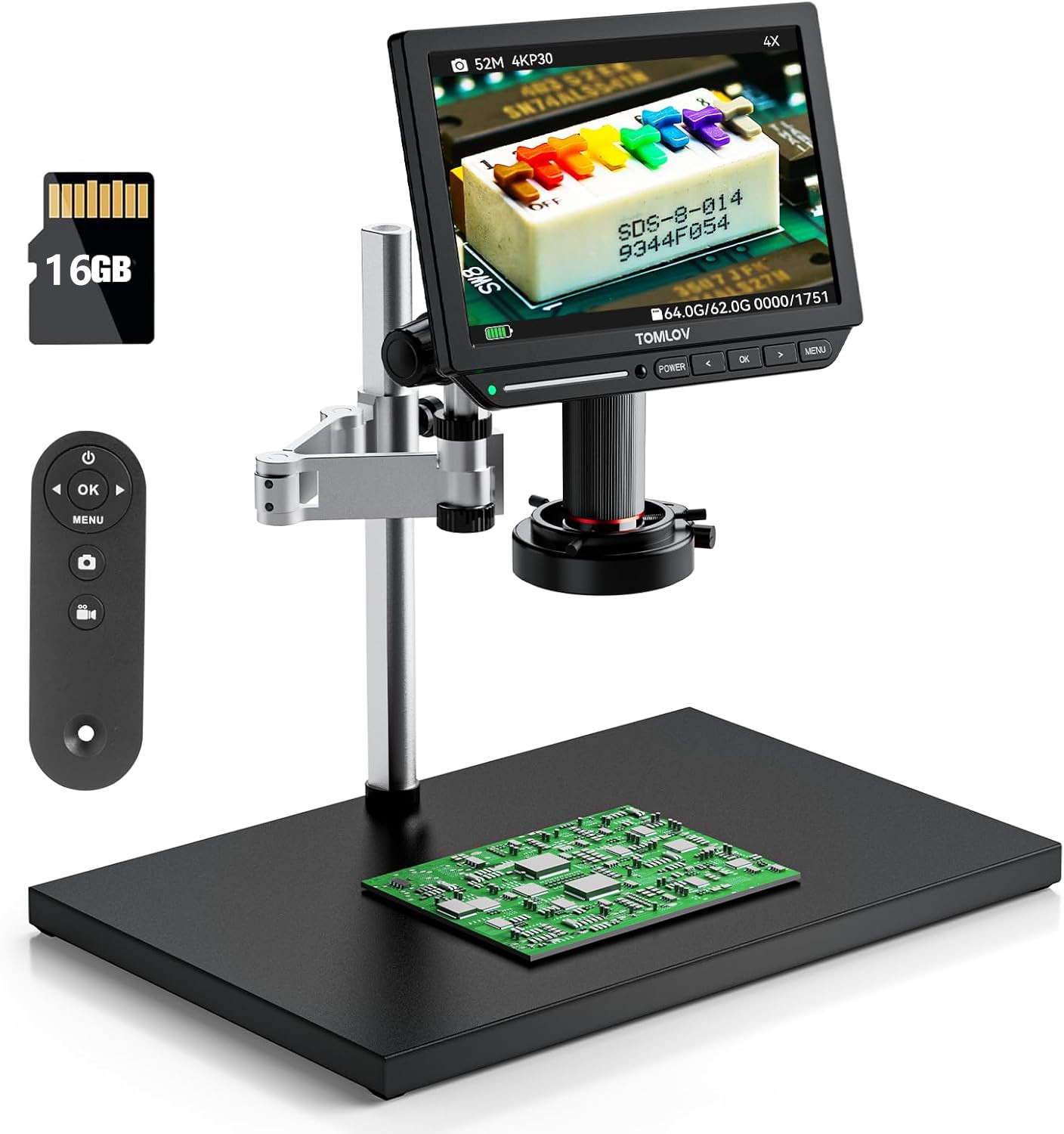 TOMLOV 4K デジタル顕微鏡 HDMI 2000X T - Digital Microscope 4K Hdmi 2000X のレビューと価格