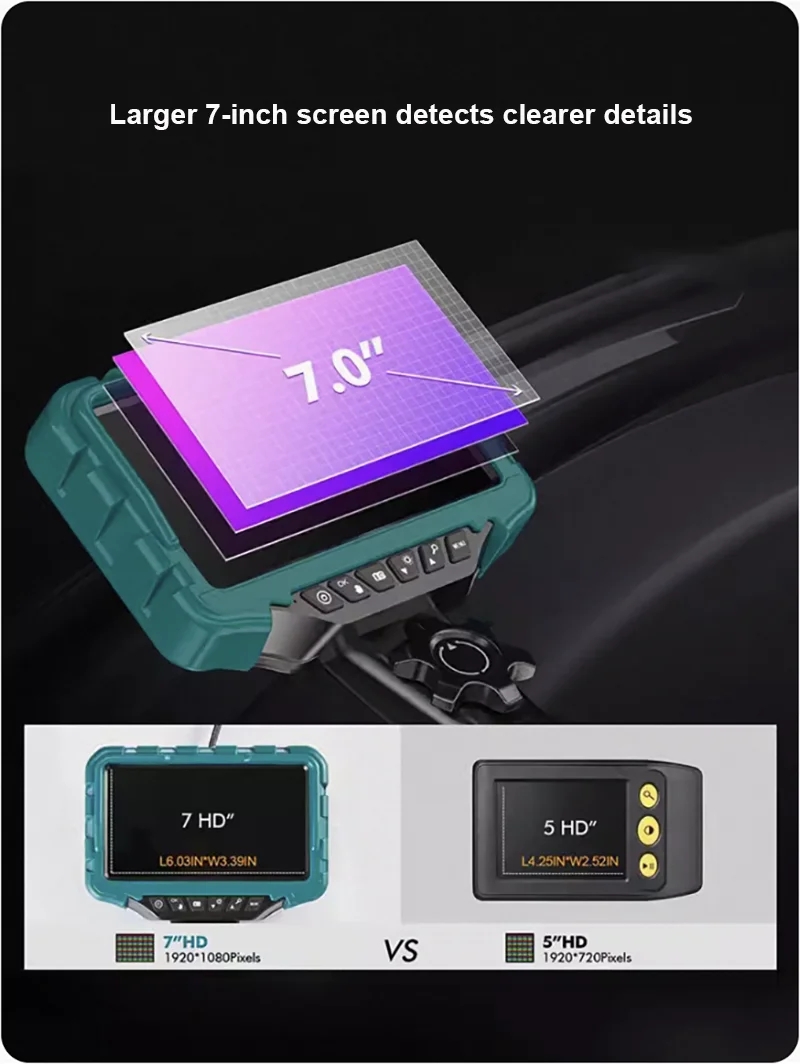 Cmos-ボアスコープ内視鏡カメラ,双方向関節操作,デジタル - Digital Microscope With Screen 7 Inch のレビューと価格