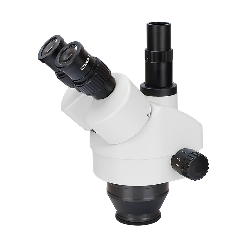 7倍～45倍のズーム機能を持つステレオ顕微鏡ヘッド。10倍の - Trinocular Stereo Microscope 7X-45X のレビューと価格