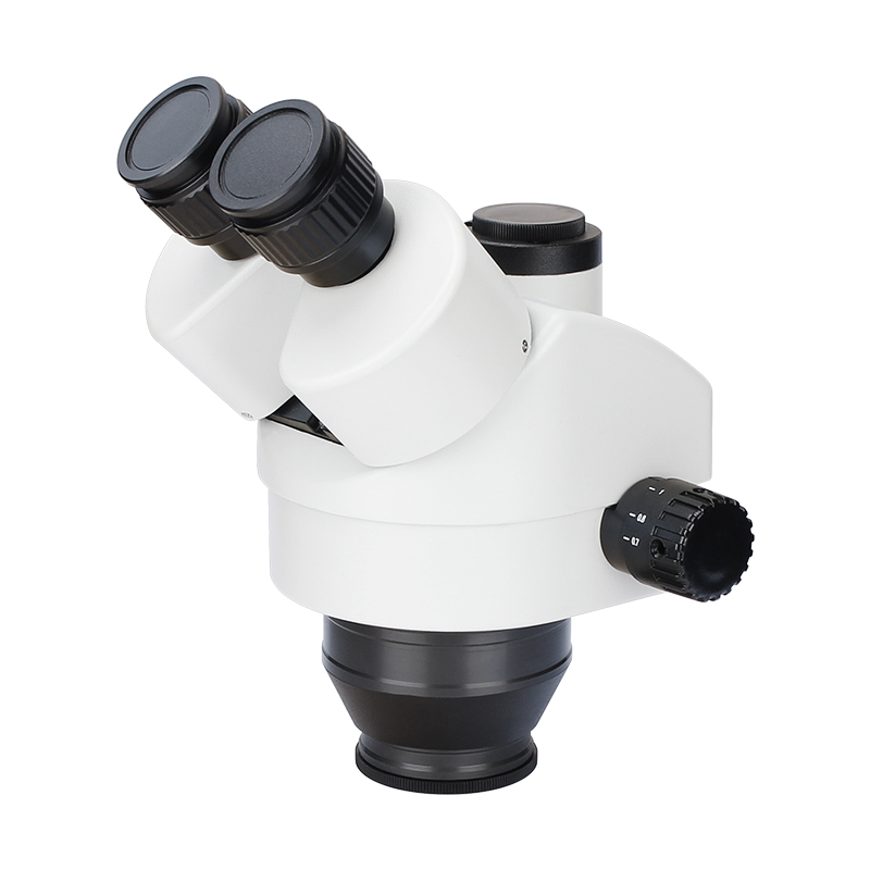 7倍～45倍のズーム機能を持つステレオ顕微鏡ヘッド。10倍の - Trinocular Stereo Microscope 7X-45X のレビューと価格