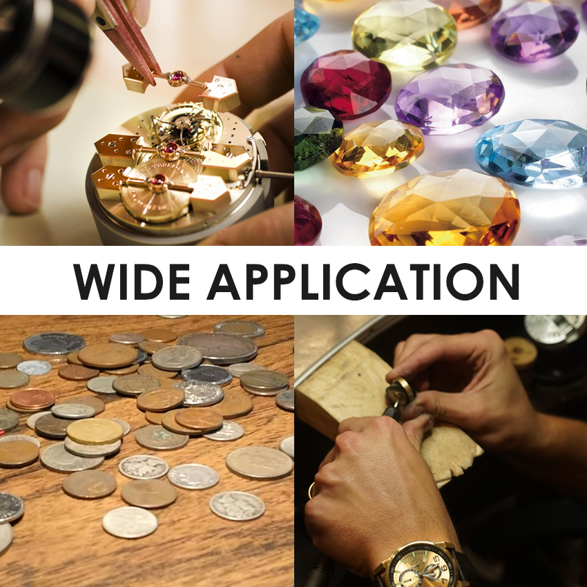 10倍拡大鏡、ライトとUVライト付き、21mmアクロマティッ - Gem Microscope Jeweler のレビューと価格