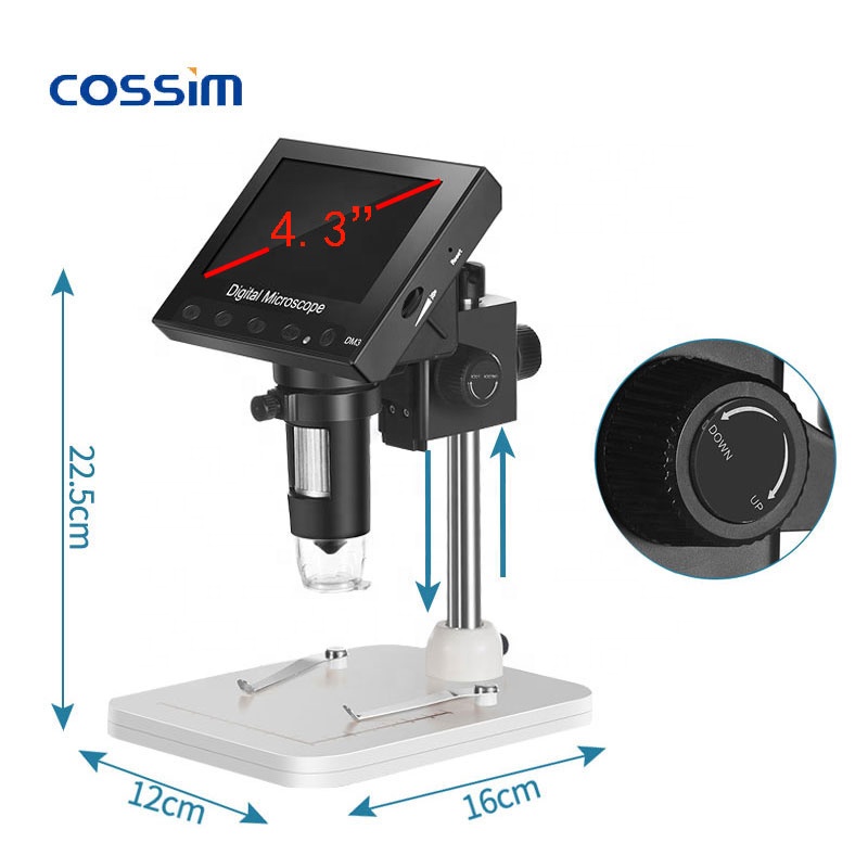 1000倍拡大鏡 2MP ポータブル 4.3インチ LCD  - Usb Microscope 1000X Digital のレビューと価格