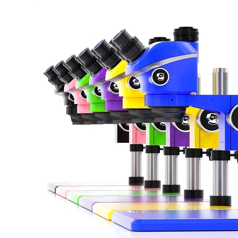 IMic 3-B11 7X-50X カラフルな双眼/三眼実体 - Trinocular Stereo Microscope 7X-45X のレビューと価格