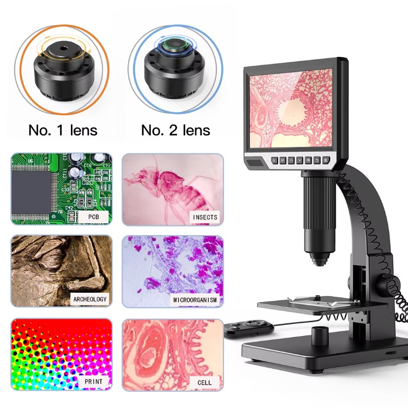 オンラインで購入する2000倍拡大カメラ、7インチLCDスク - Digital Microscope With Screen 7 Inch のレビューと価格