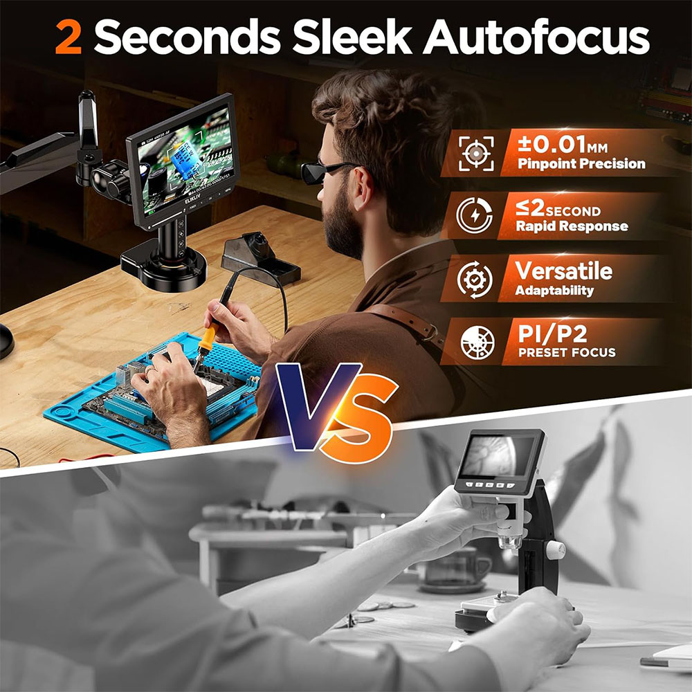 Elikliv オートフォーカス 4K HDMI デジタル顕 - Digital Microscope 4K Hdmi 2000X のレビューと価格