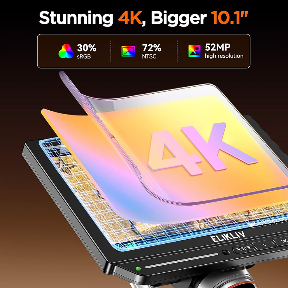 Elikliv オートフォーカス 4K HDMI デジタル顕 - Digital Microscope 4K Hdmi 2000X のレビューと価格