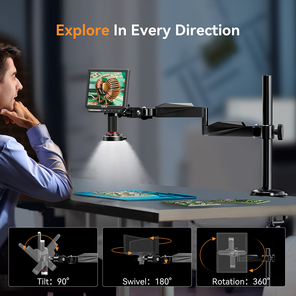 Elikliv 10.1インチ 2000倍 4Kデジタルはん - Digital Microscope 4K Hdmi 2000X のレビューと価格