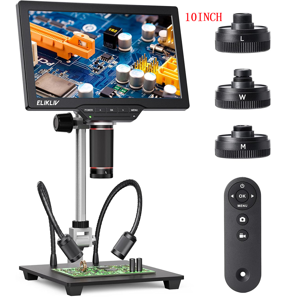 Elikliv TL301 Max 10インチ 4Kデジタル - Digital Microscope 4K Hdmi 2000X のレビューと価格