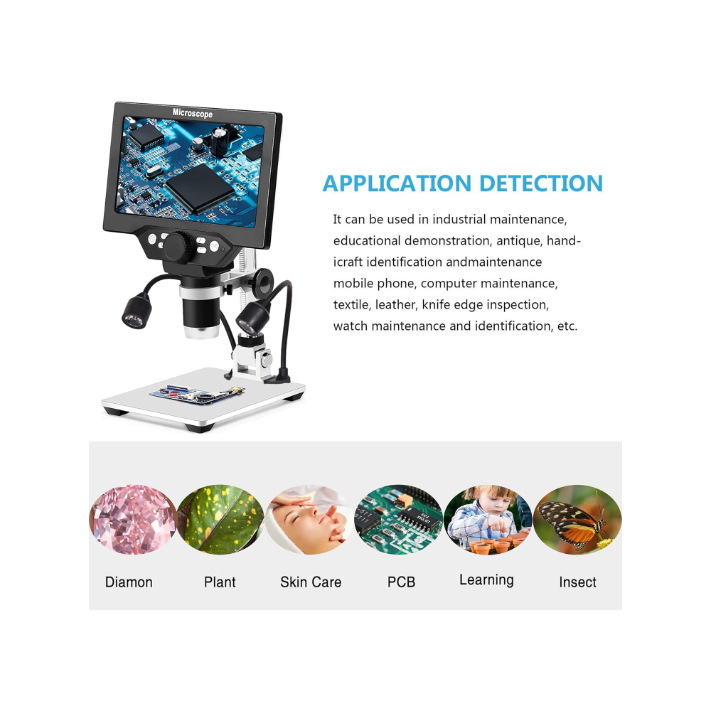 LCDデジタルUSB顕微鏡、7インチHDスクリーン1080P - Digital Microscope With Screen 7 Inch のレビューと価格