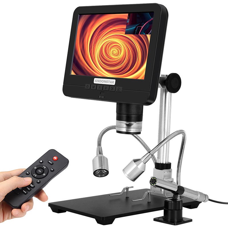 7 インチ画面 USB デジタル顕微鏡はんだ付け用内視鏡デュ - Digital Microscope With Screen 7 Inch のレビューと価格