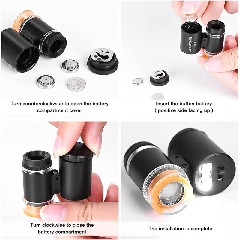 B62B 60倍 ミニポケット顕微鏡、宝石鑑定用ルーペ、LE - Gem Microscope Jeweler のレビューと価格