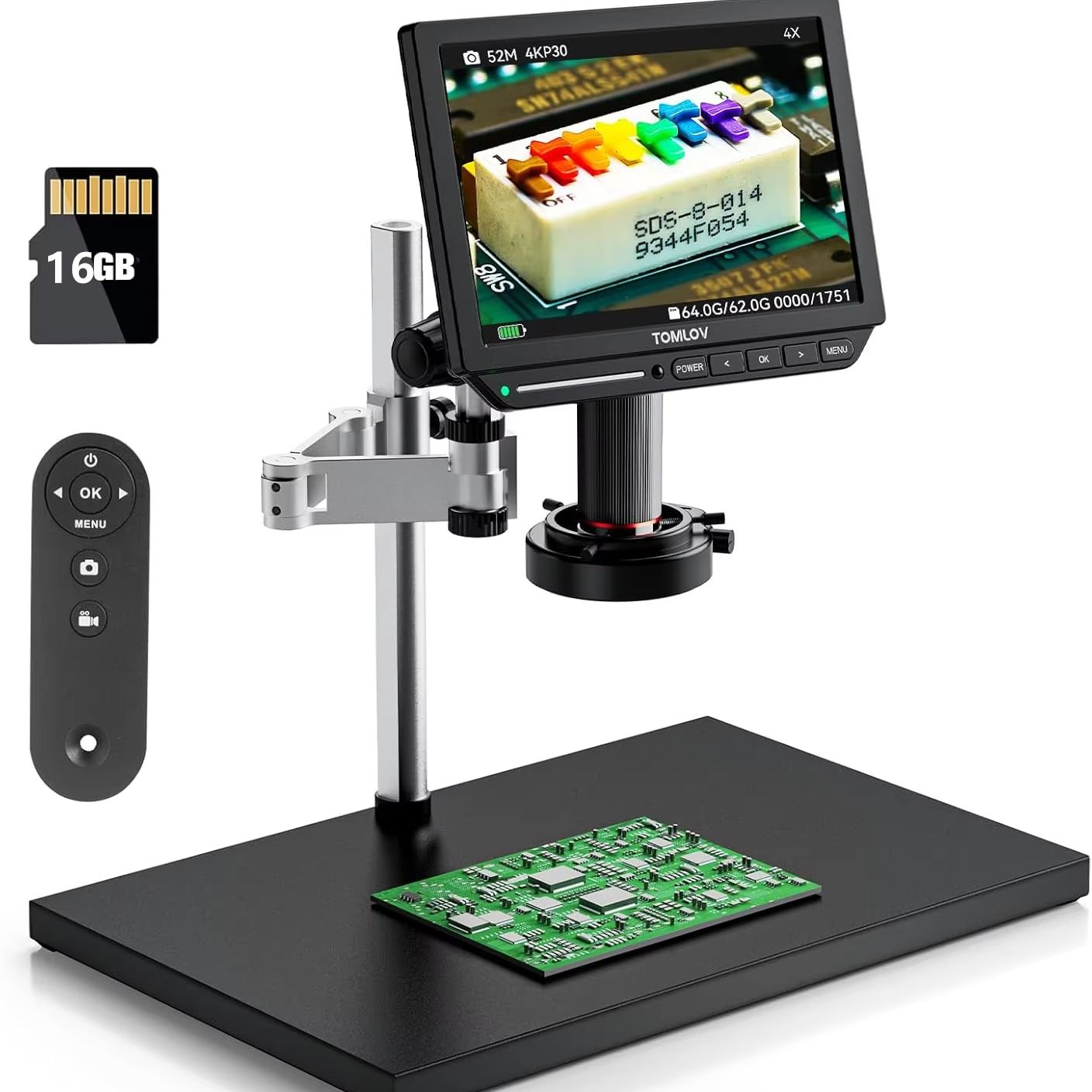 TOMLOV 4K HDMI デジタル顕微鏡 2000X T - Digital Microscope 4K Hdmi 2000X のレビューと価格