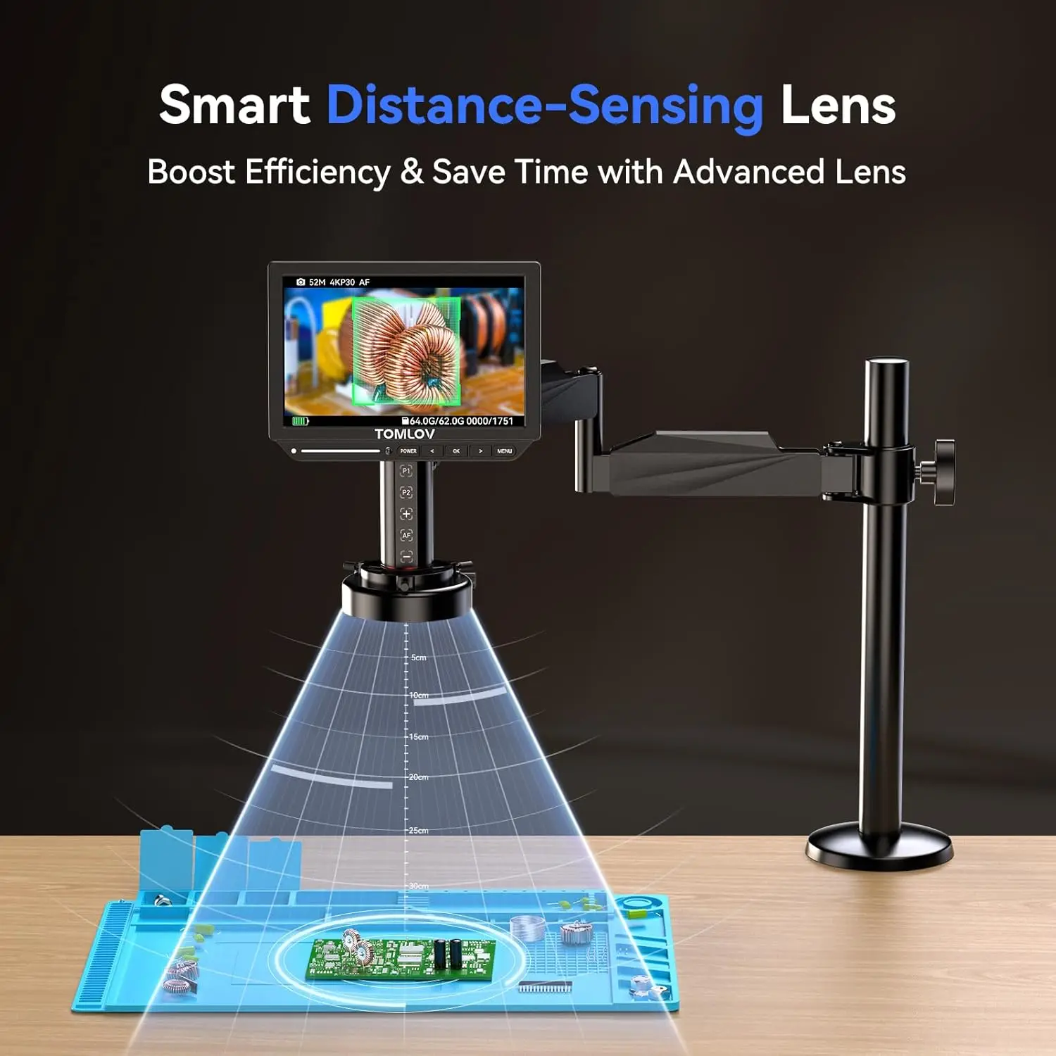 TOMLOV 4K デジタル顕微鏡オートフォーカス 2000 - Digital Microscope 4K Hdmi 2000X のレビューと価格