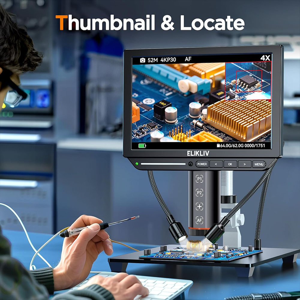 Elikliv EM4K-AF オートフォーカス 4K デジ - Digital Microscope 4K Hdmi 2000X のレビューと価格
