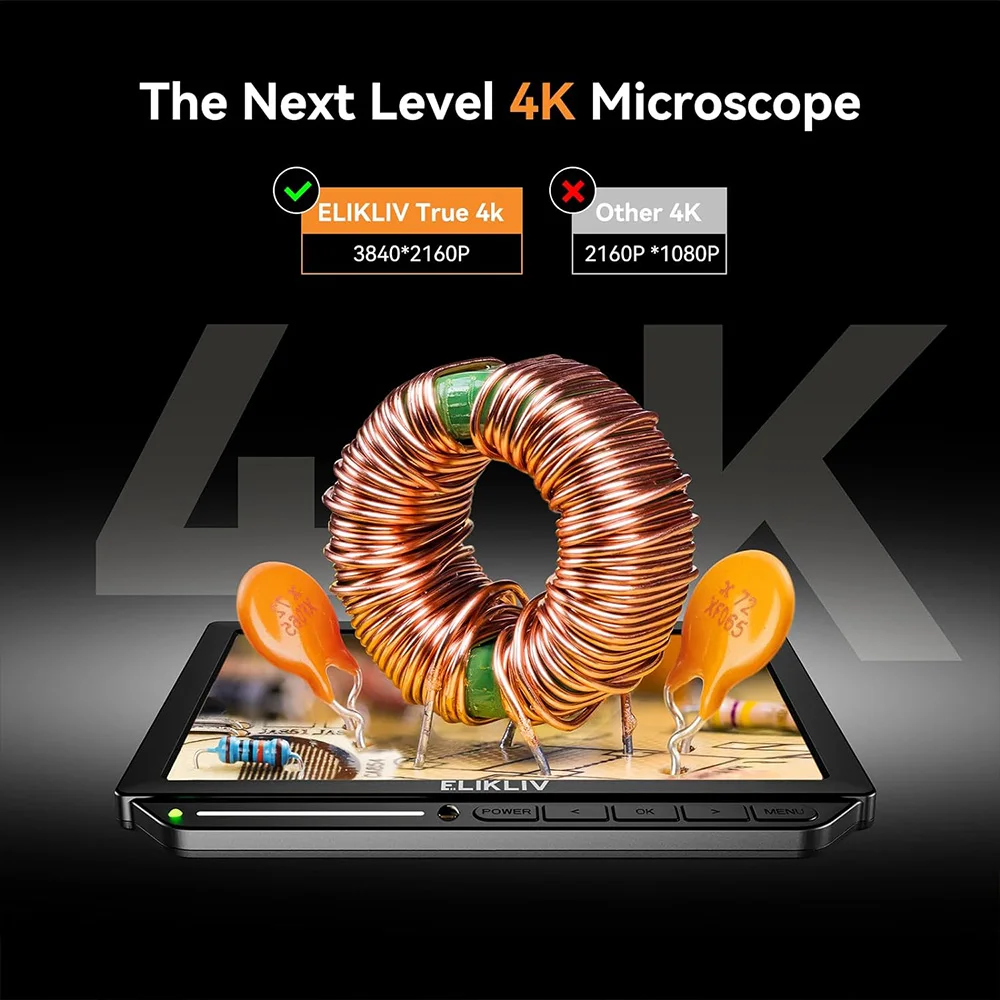 Elikliv EM4K 4Kデジタル顕微鏡（電子機器のハン - Digital Microscope 4K Hdmi 2000X のレビューと価格